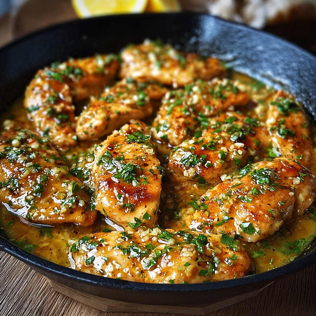 Texas Roadhouse-Style Garlic Butter Chicken Skillet_03