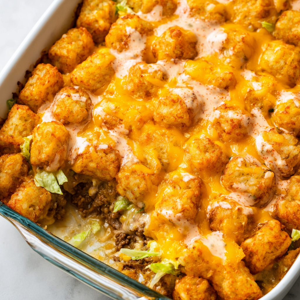 Tater Tot Sausage Breakfast Casserole
