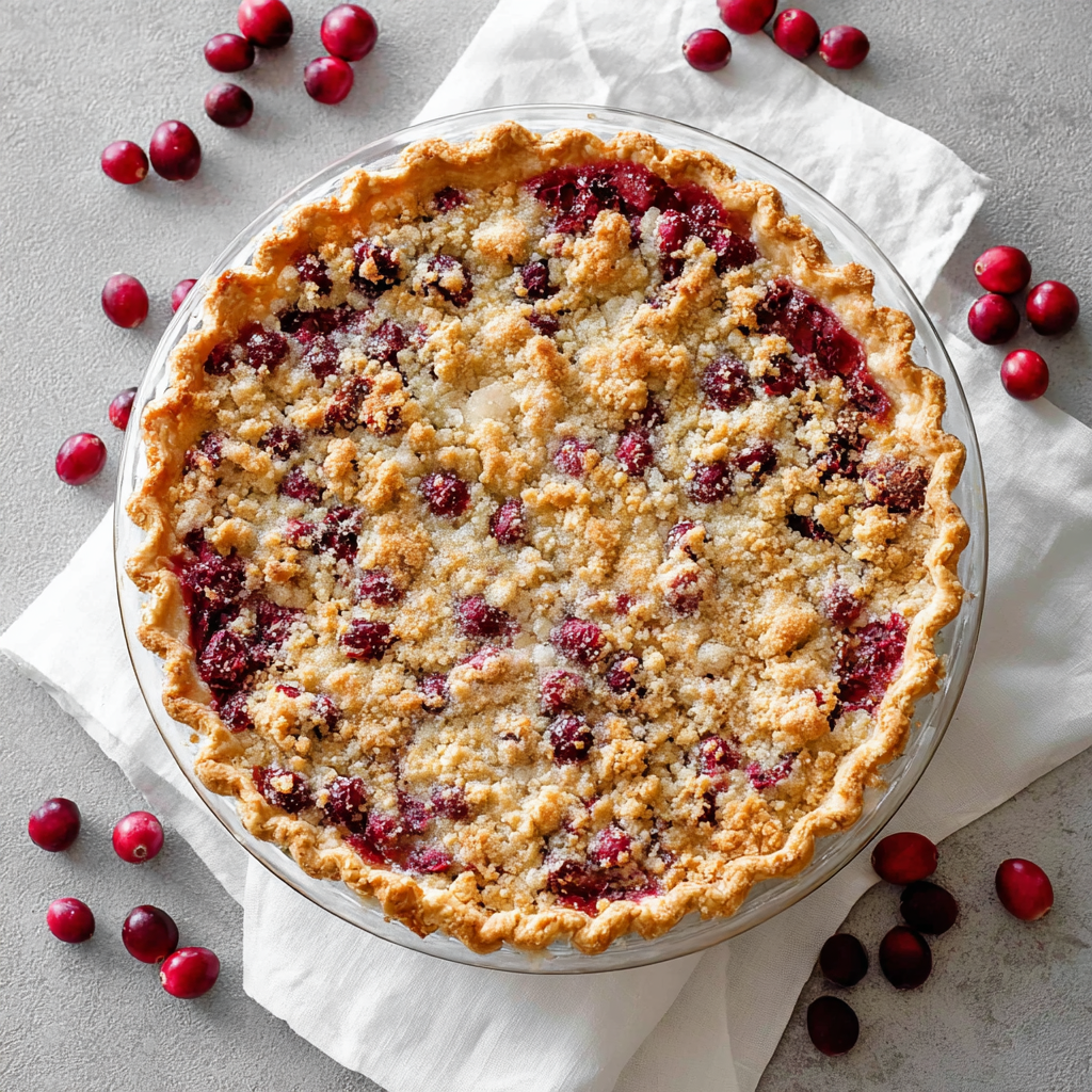 Cranberry Custard Pie