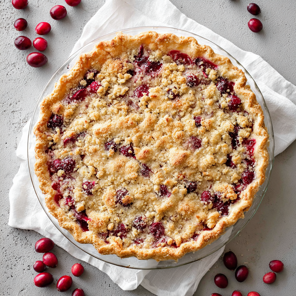 Cranberry Custard Pie