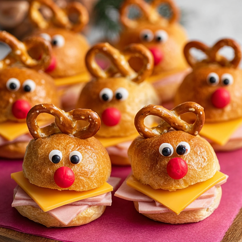 Reindeer Cheeseburger Sliders