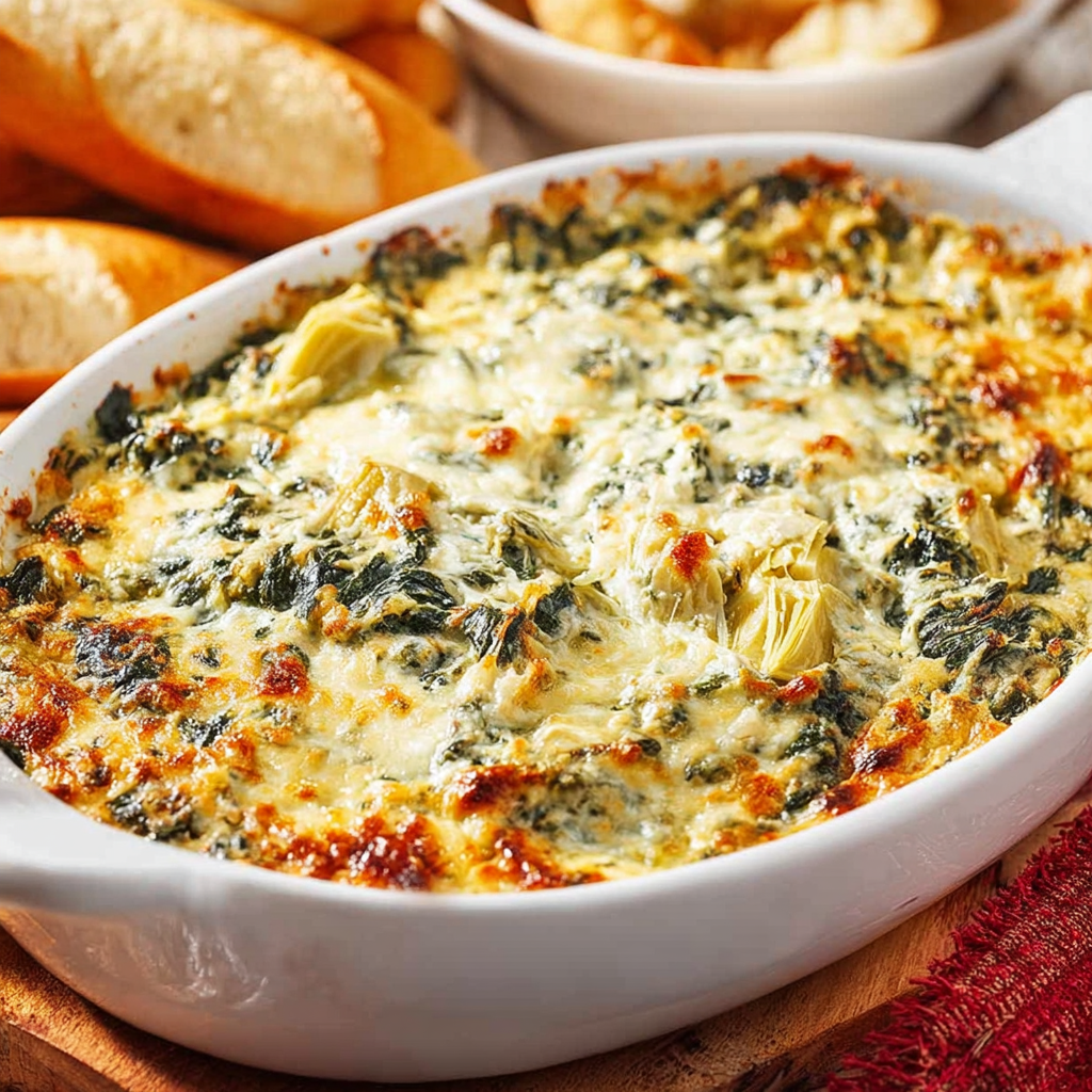 Cheesy Spinach & Artichoke Dip