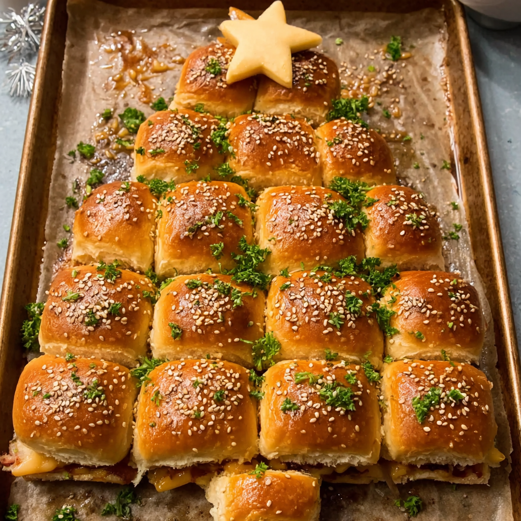 Christmas Tree Beef Sliders