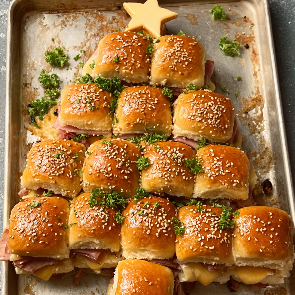 Christmas Tree Beef Sliders