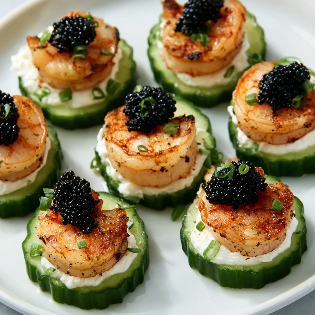 Caviar Cucumber Bites Recipe