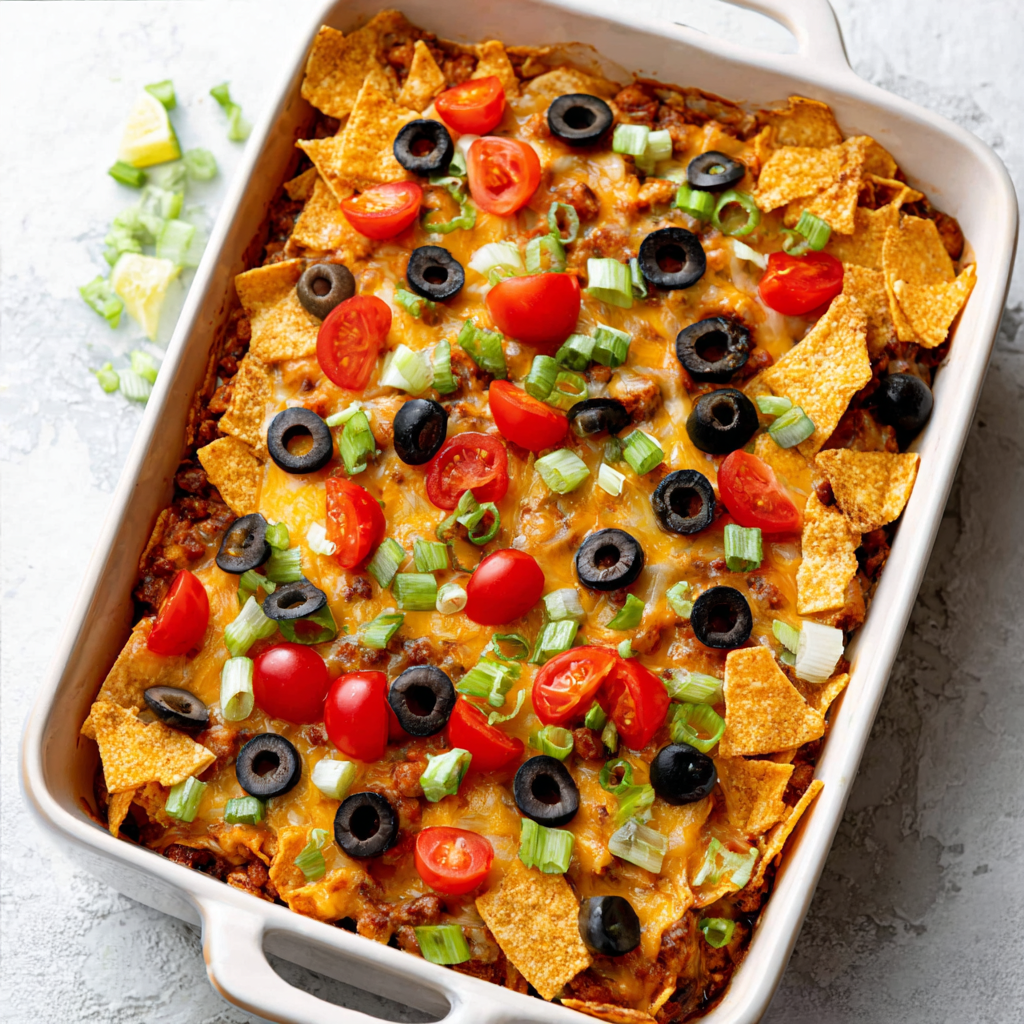 Holiday Beef Taco Casserole