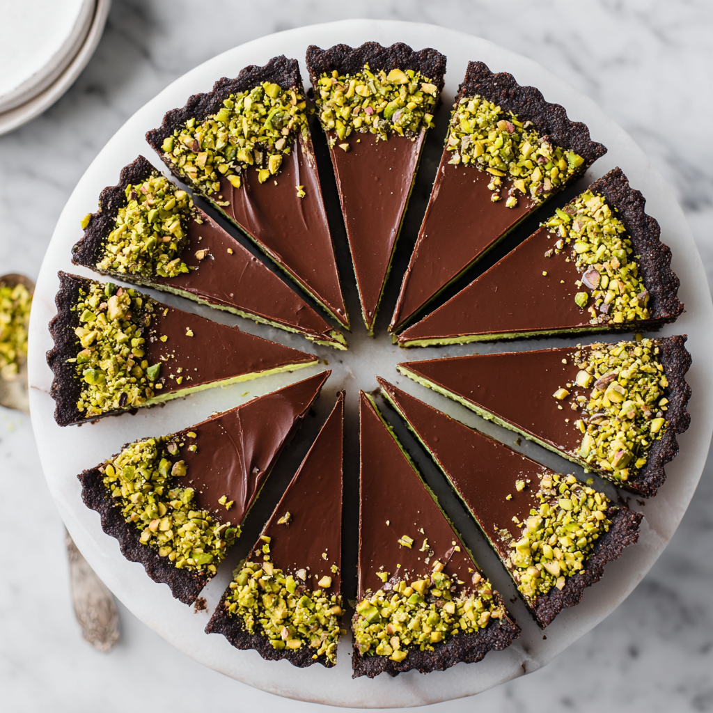 Chocolate Pistachio Tart