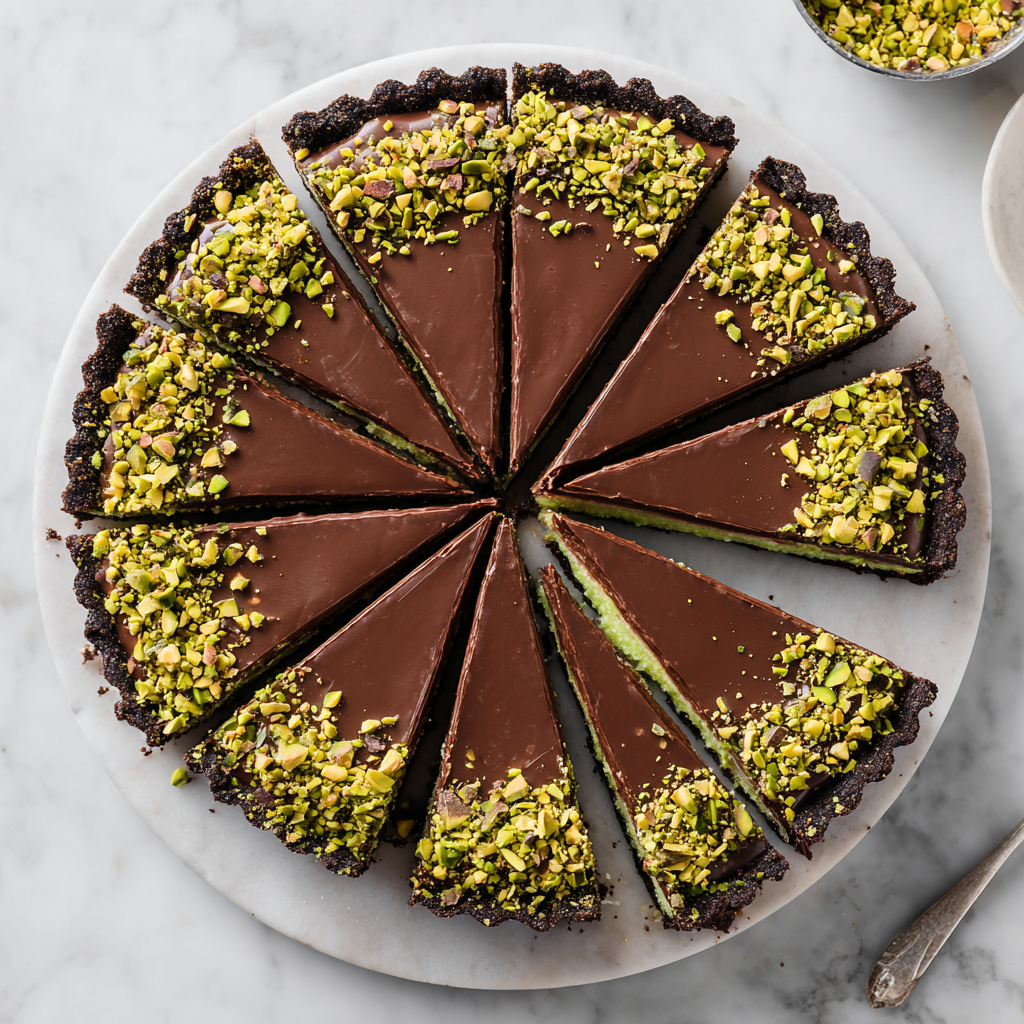 Chocolate Pistachio Tart