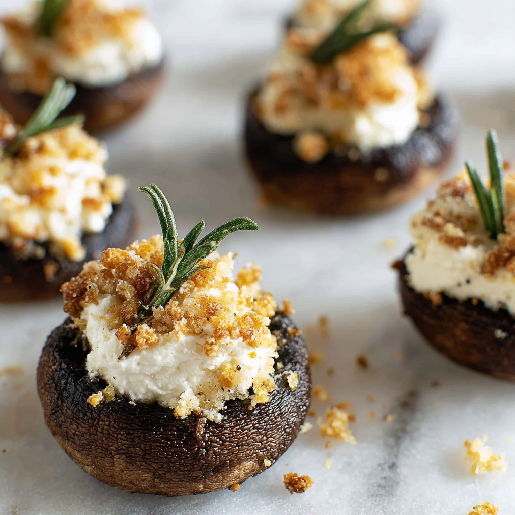 Truffle Goat Cheese Stuffed Mushrooms Recipe