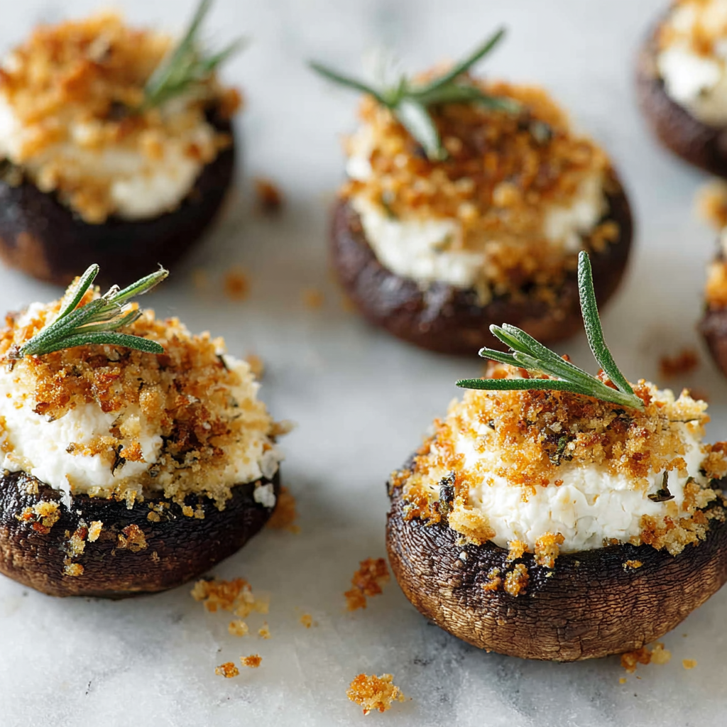 Truffle Goat Cheese Stuffed Mushrooms Recipe
