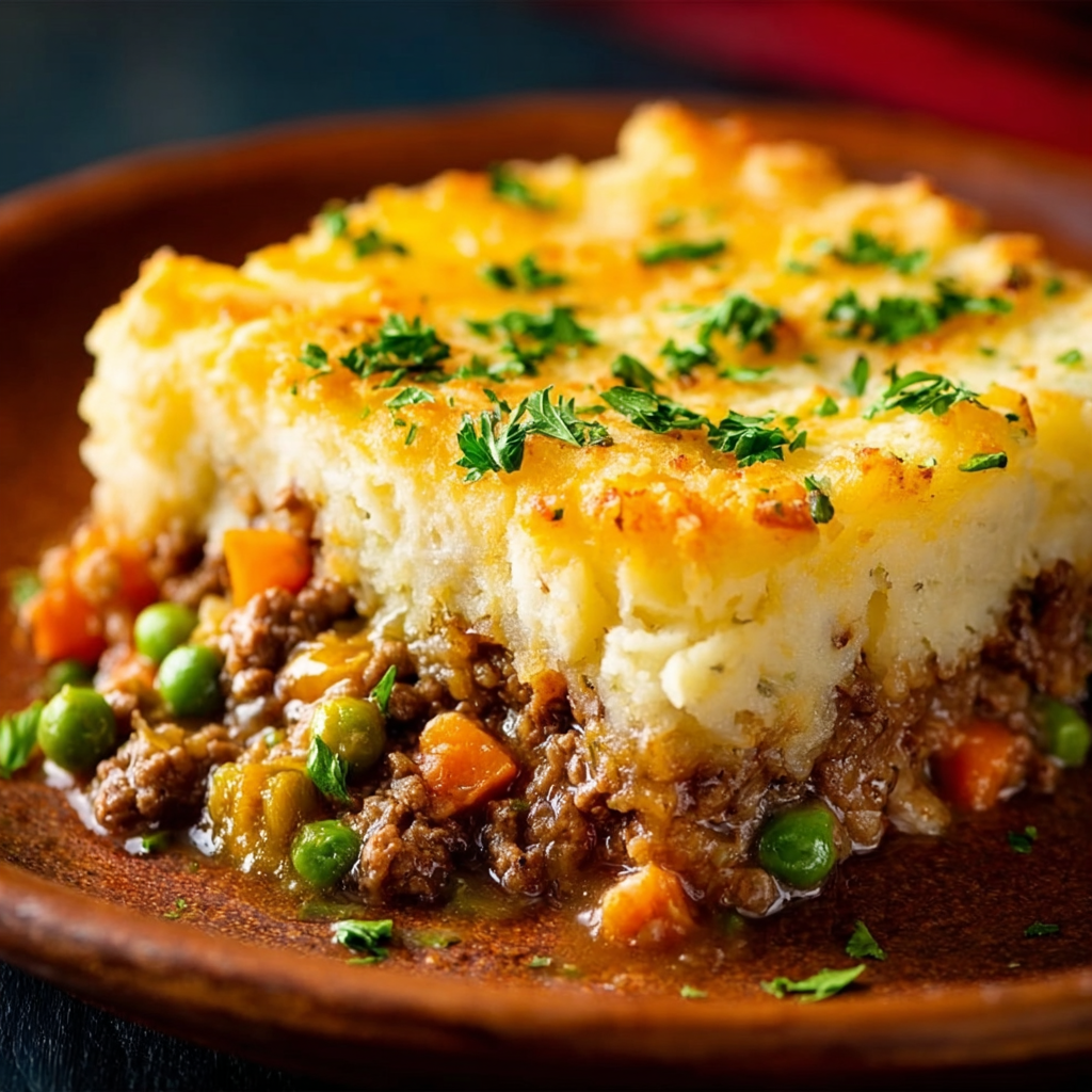 Cheesy Beef Shepherd’s Pie