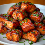Hot Honey Air Fryer Salmon Bites