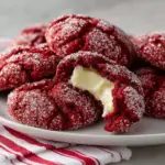 Red Velvet Thumbprint Cookies with Cream Cheese Filling