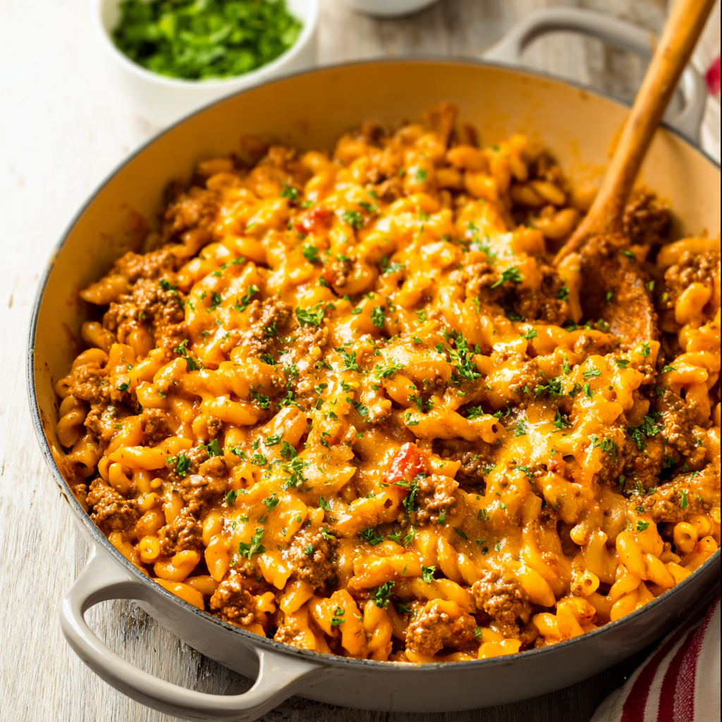 One-Pot Cheesy Beef Pasta_03