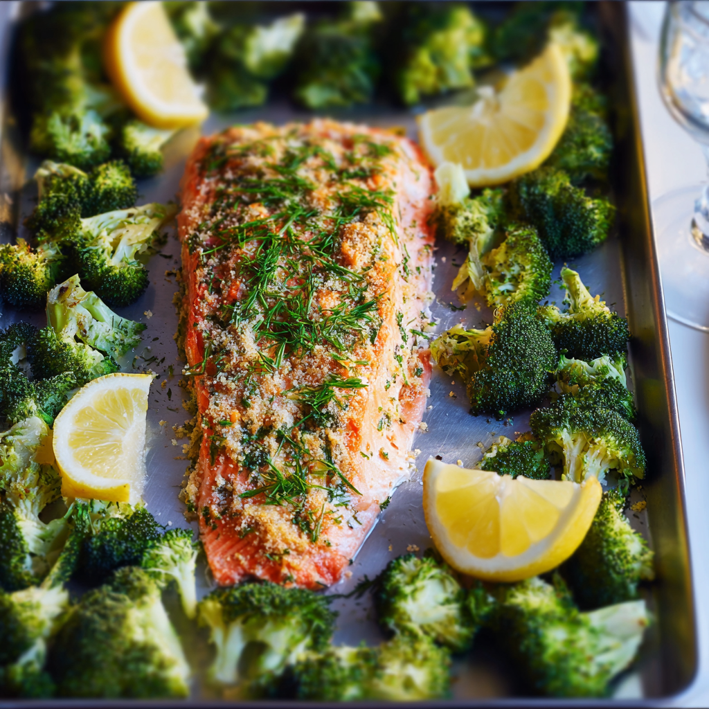 Baked Salmon with Steamed Broccoli_03