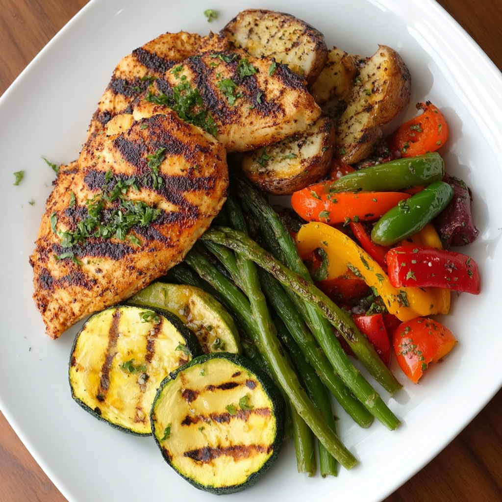 Grilled Chicken & Veggie Plate_02
