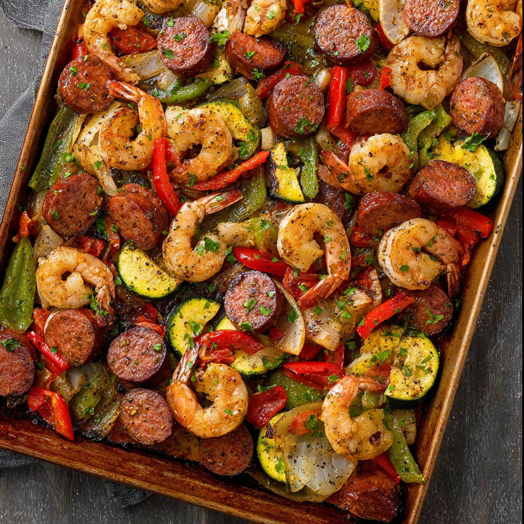 Cajun Sausage and Shrimp Sheet Pan_02