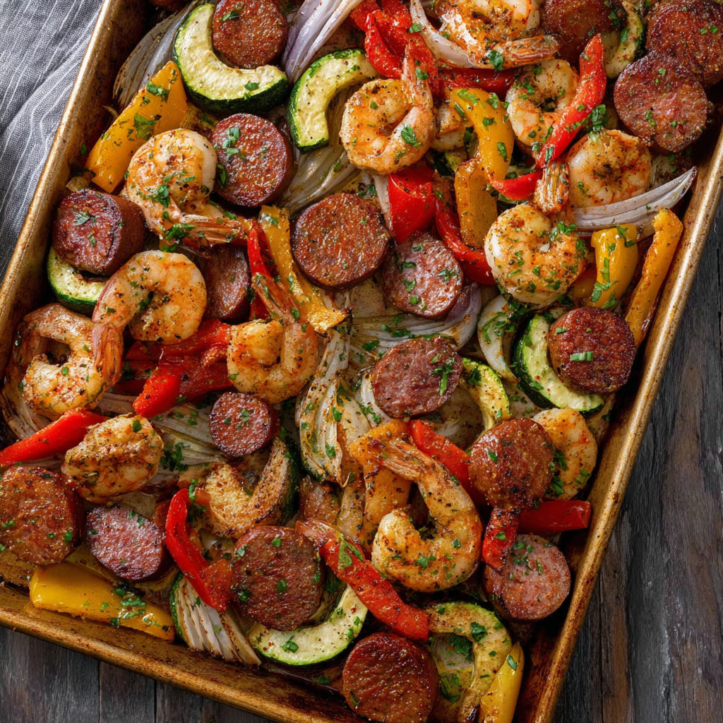 Cajun Sausage and Shrimp Sheet Pan_03