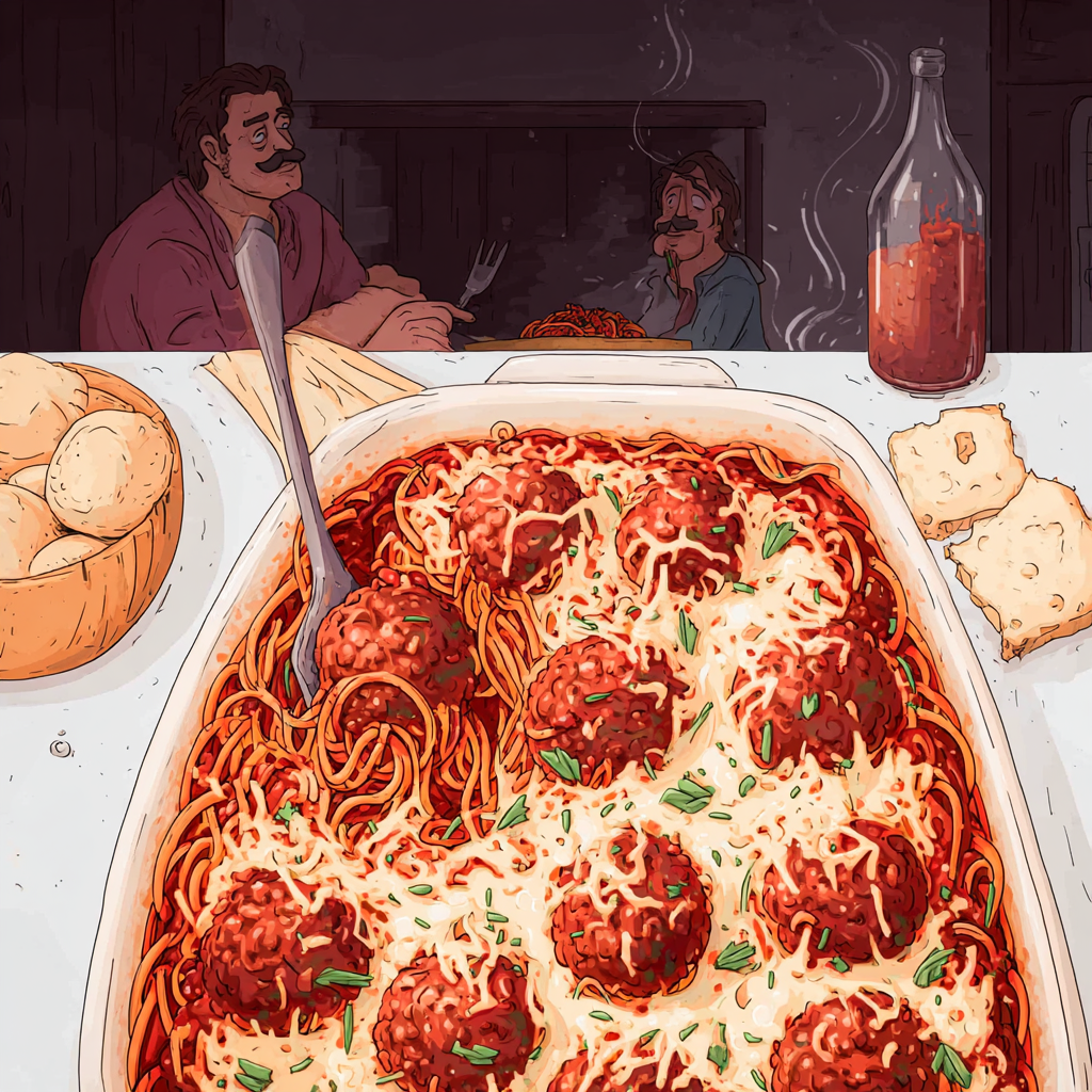 Baked Spaghetti and Meatballs_02