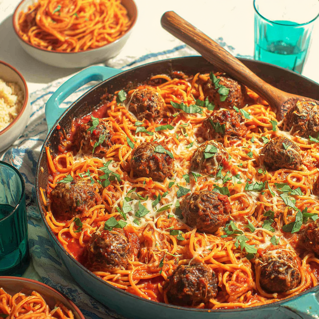 Baked Spaghetti and Meatballs_03