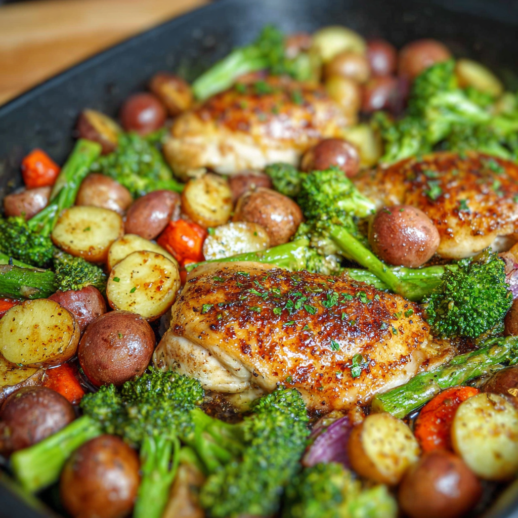 One-Pan Honey Garlic Chicken and Vegetables_01