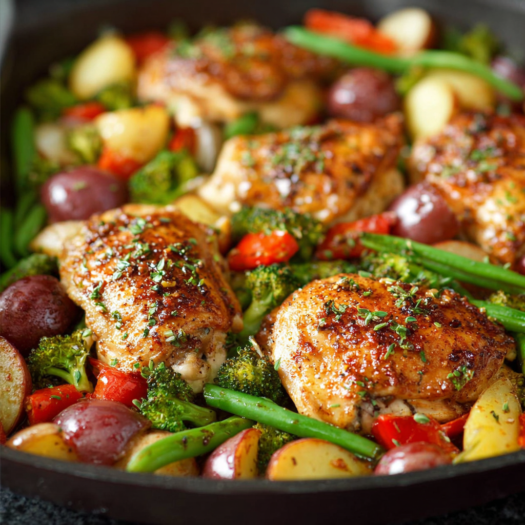 One-Pan Honey Garlic Chicken and Vegetables_02