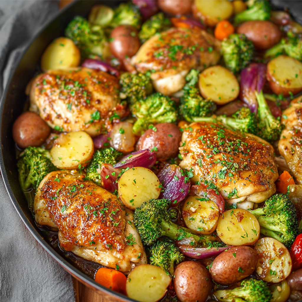 One-Pan Honey Garlic Chicken and Vegetables_03