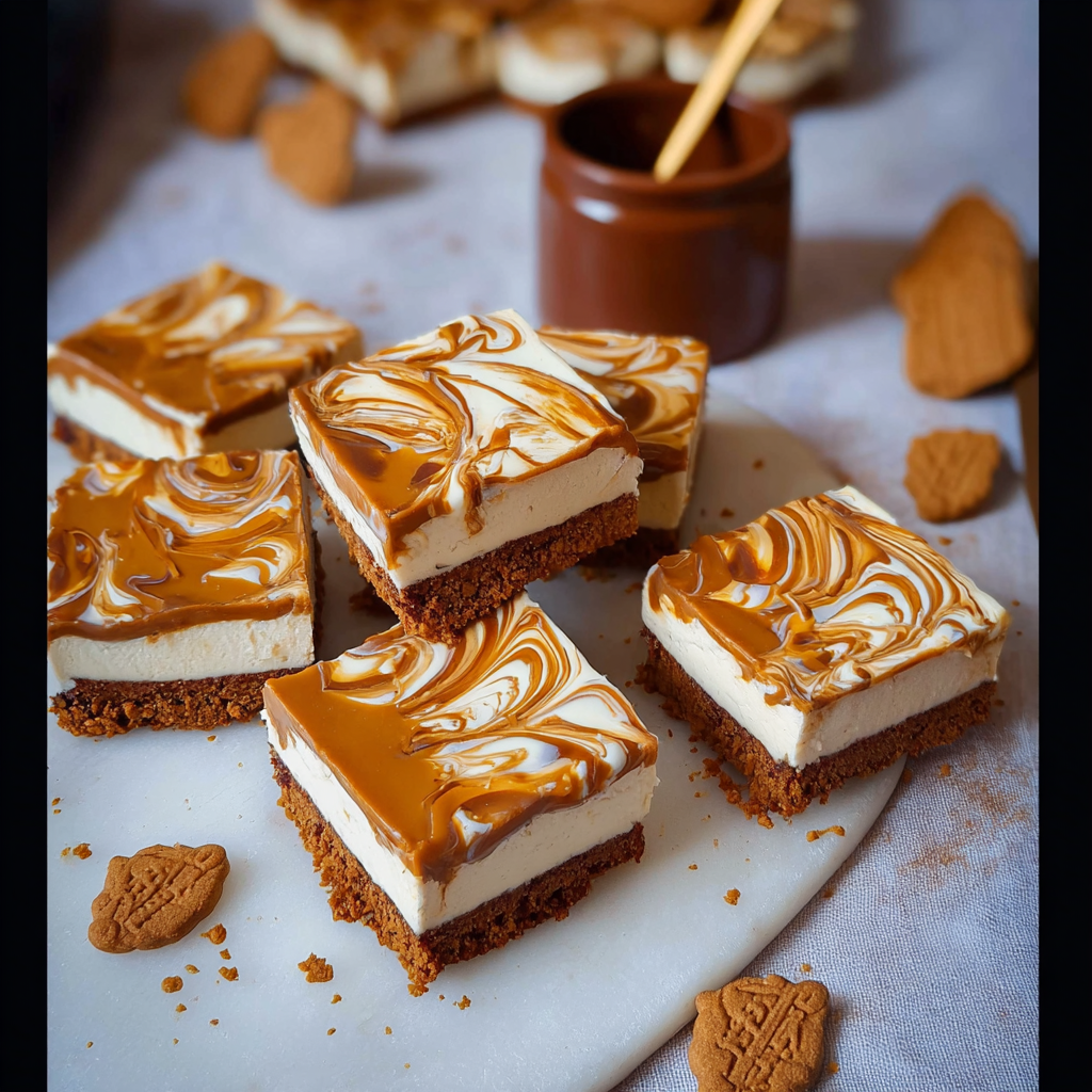 No-Bake Lotus Biscoff Cheesecake Bars_01