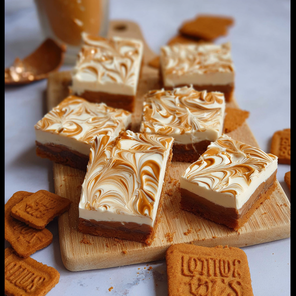 No-Bake Lotus Biscoff Cheesecake Bars_02