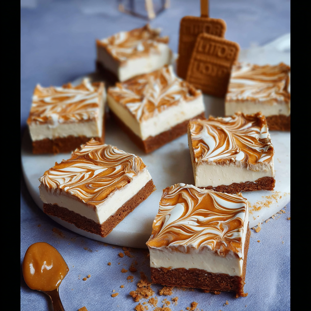 No-Bake Lotus Biscoff Cheesecake Bars_03